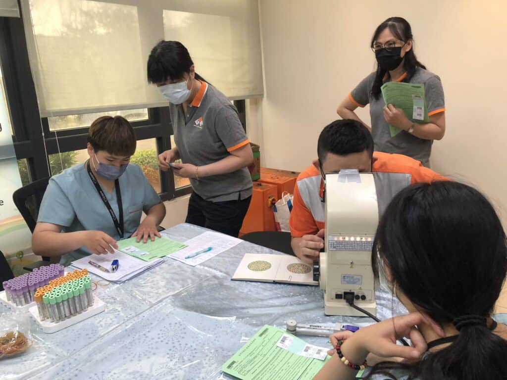 Regular health check-ups for employees