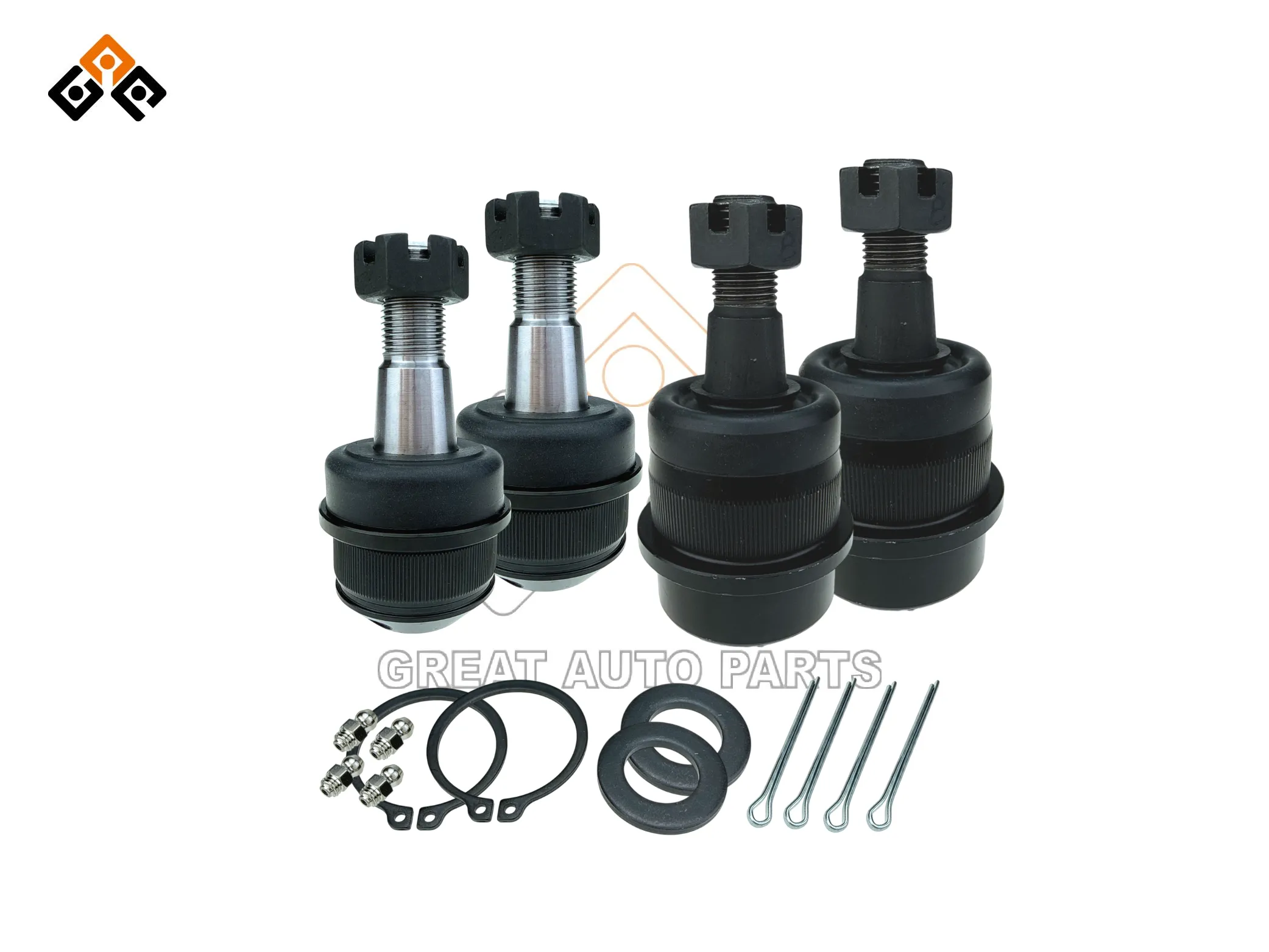GREASABLE BALL JOINT KIT (4-PACK FRONT SET) for JEEP WRANGLER JK with OEM 6800-4085-AA-BJJP-KIT402-Great Auto Parts
